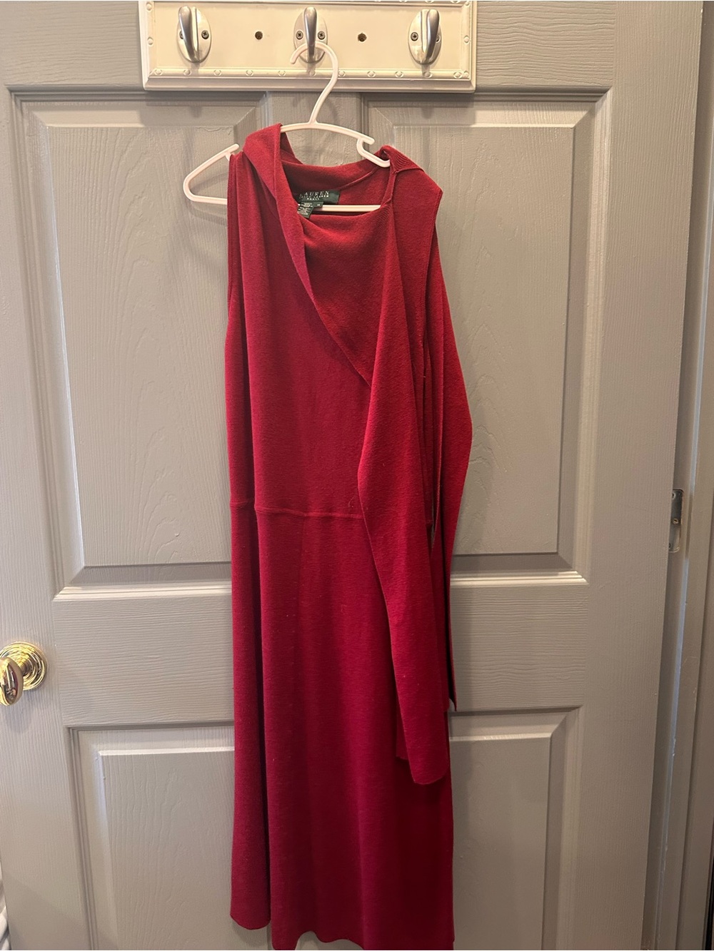 LAUREN - Ralph Lauren Red Wrap Dress | Size XS